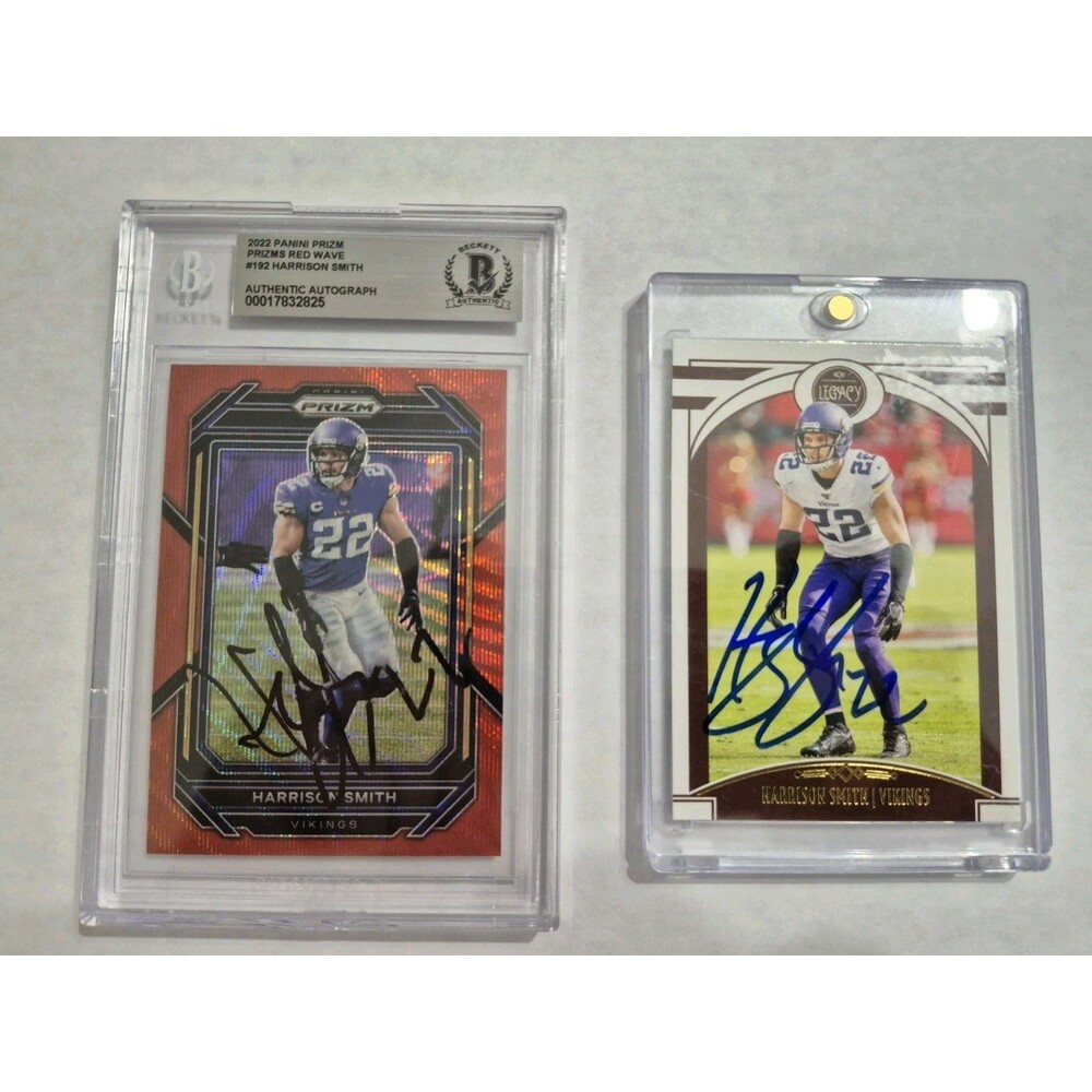 Harrison Smith Autograph Card Lot 2022 Prizm Red Wave /149 BGS + Legacy Auto